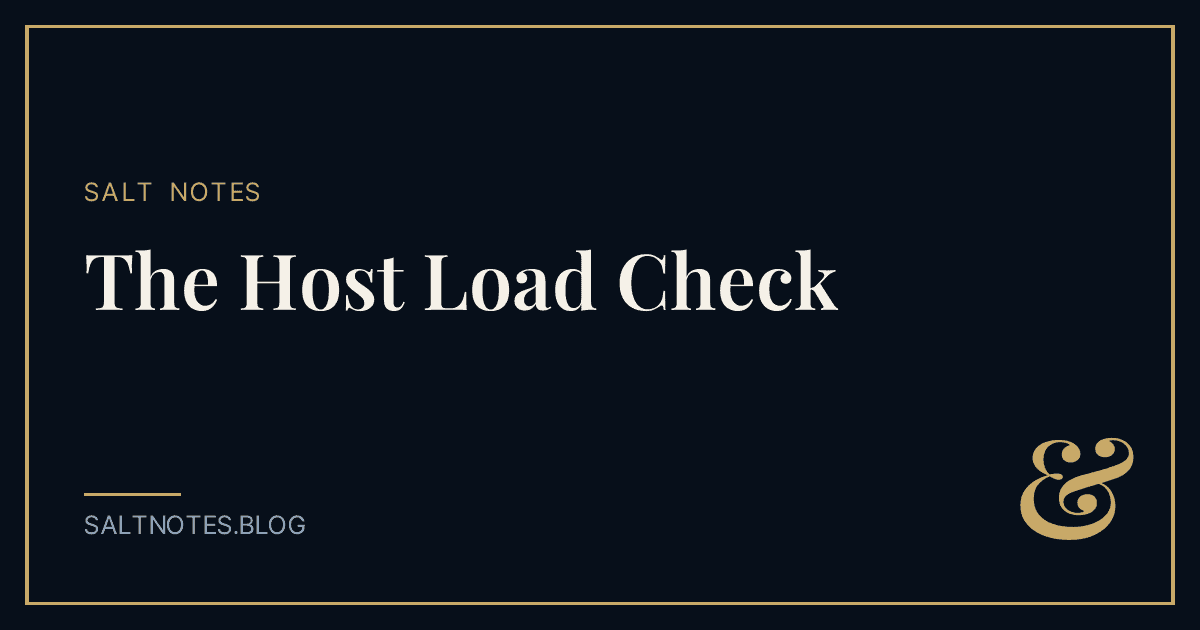 Salty and Clever cover for The Host Load Check