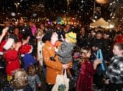 2024 SF Civic Center Plaza Tree Lighting w/ Snow & Toy Giveaway | SF