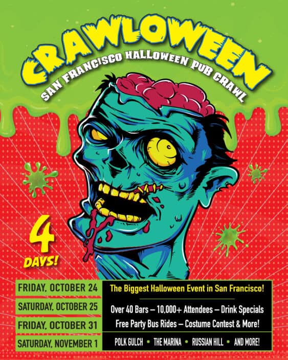 25% Off: SF's Epic Halloween Pub Crawl "Crawloween 2025" (Oct. 24-Nov. 1)