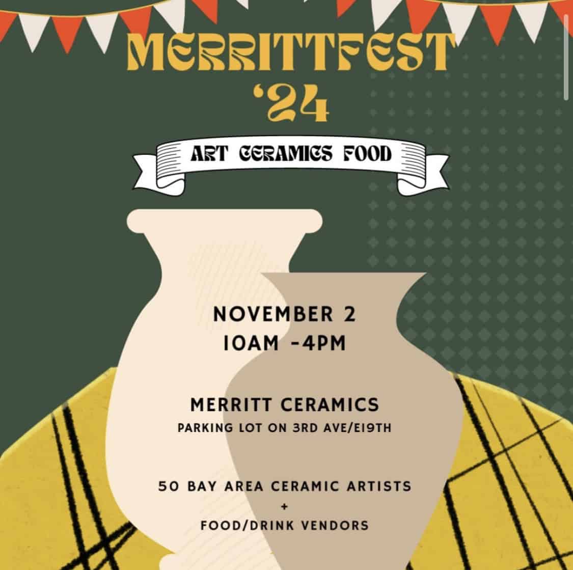 MerrittFest Ceramics Fair 2024 w/ 50 Artists (Oakland)