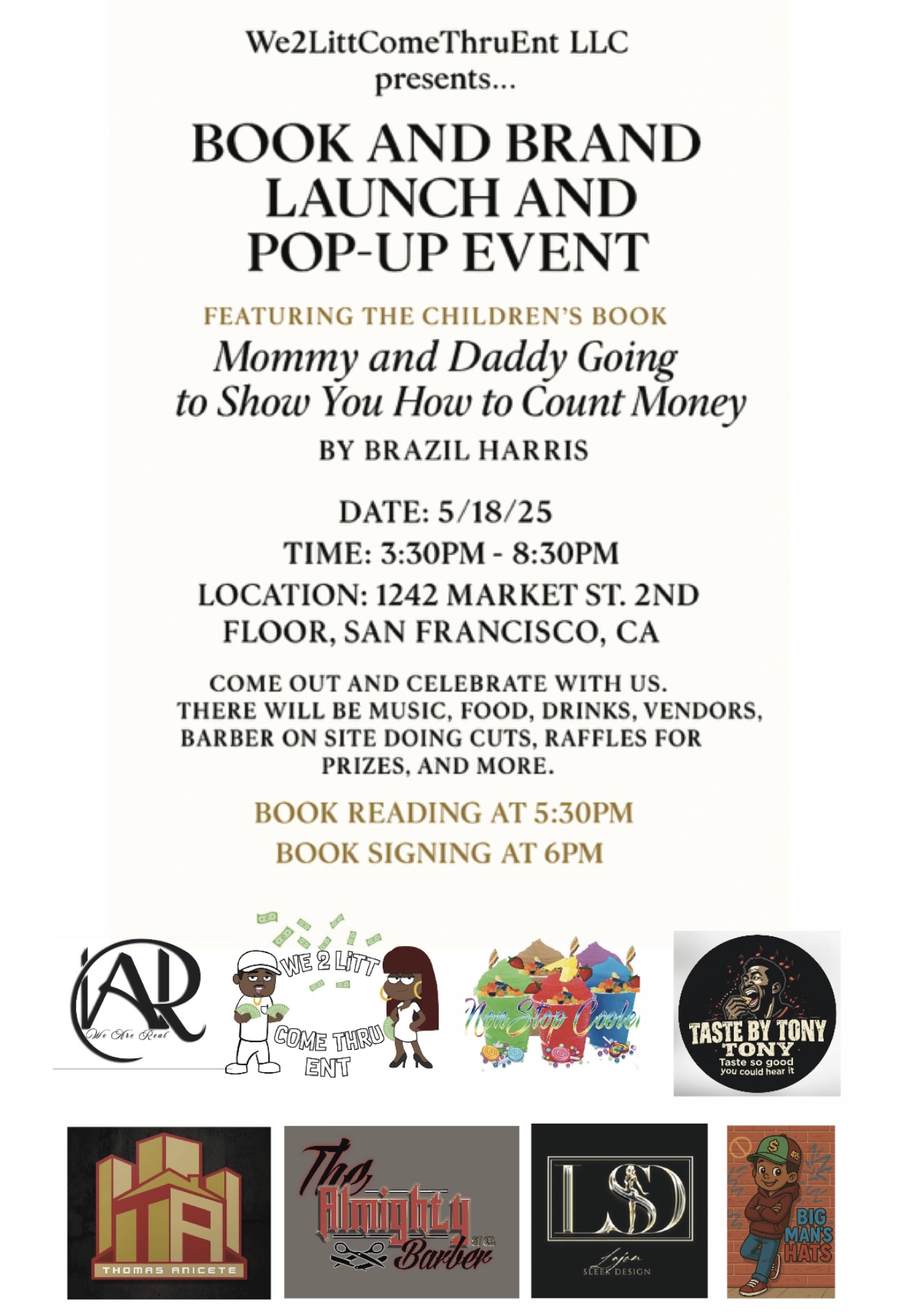 Book and Brand Launch Pop up Event (Downtown SF)