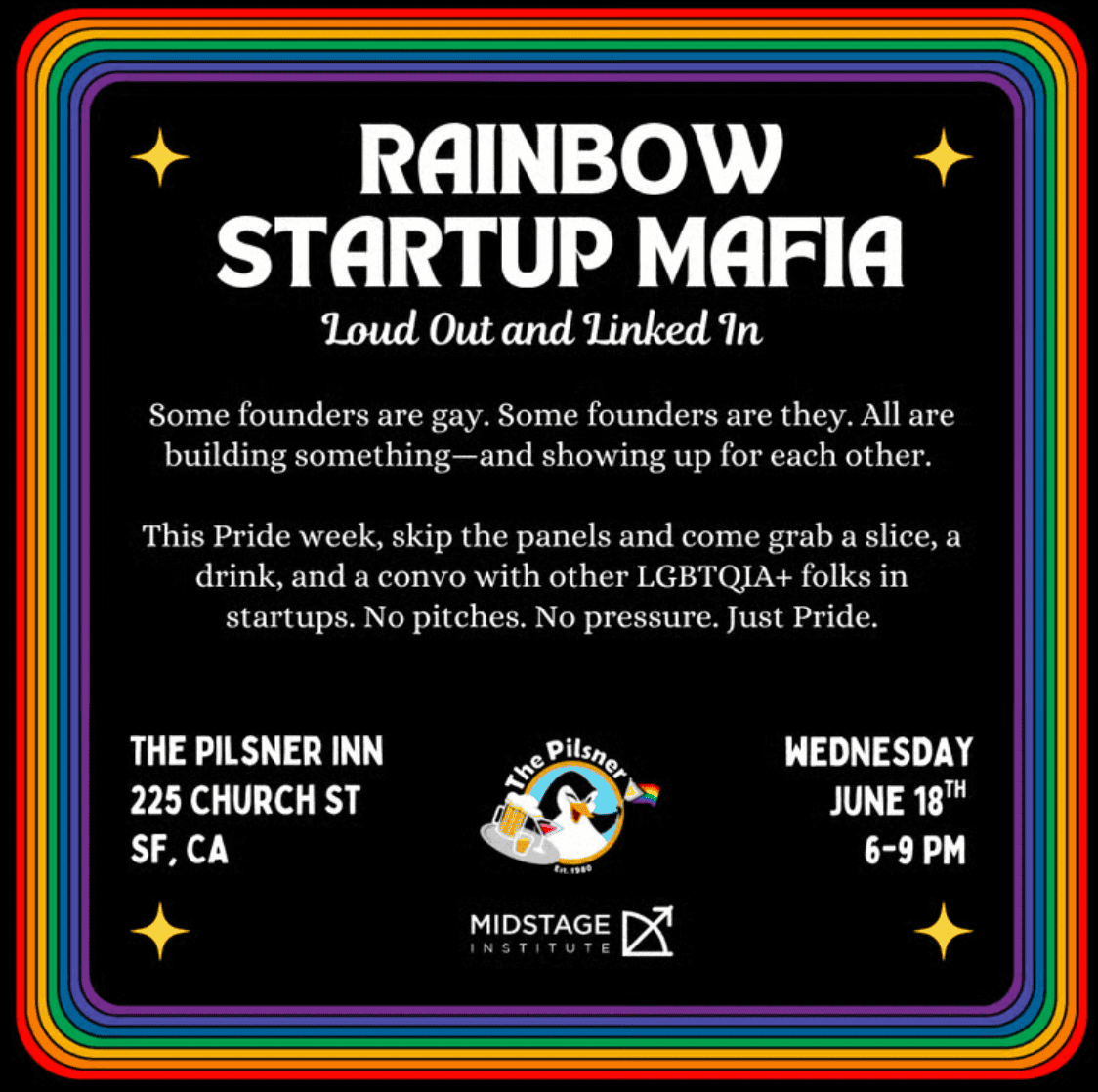 Free "Rainbow Startup Mafia" Pride Night (SF)