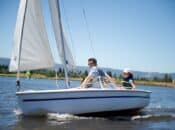 Free Skippered Sailboat Rides at Shoreline Lake Summer Sailstice Celebration (Mountain view)
