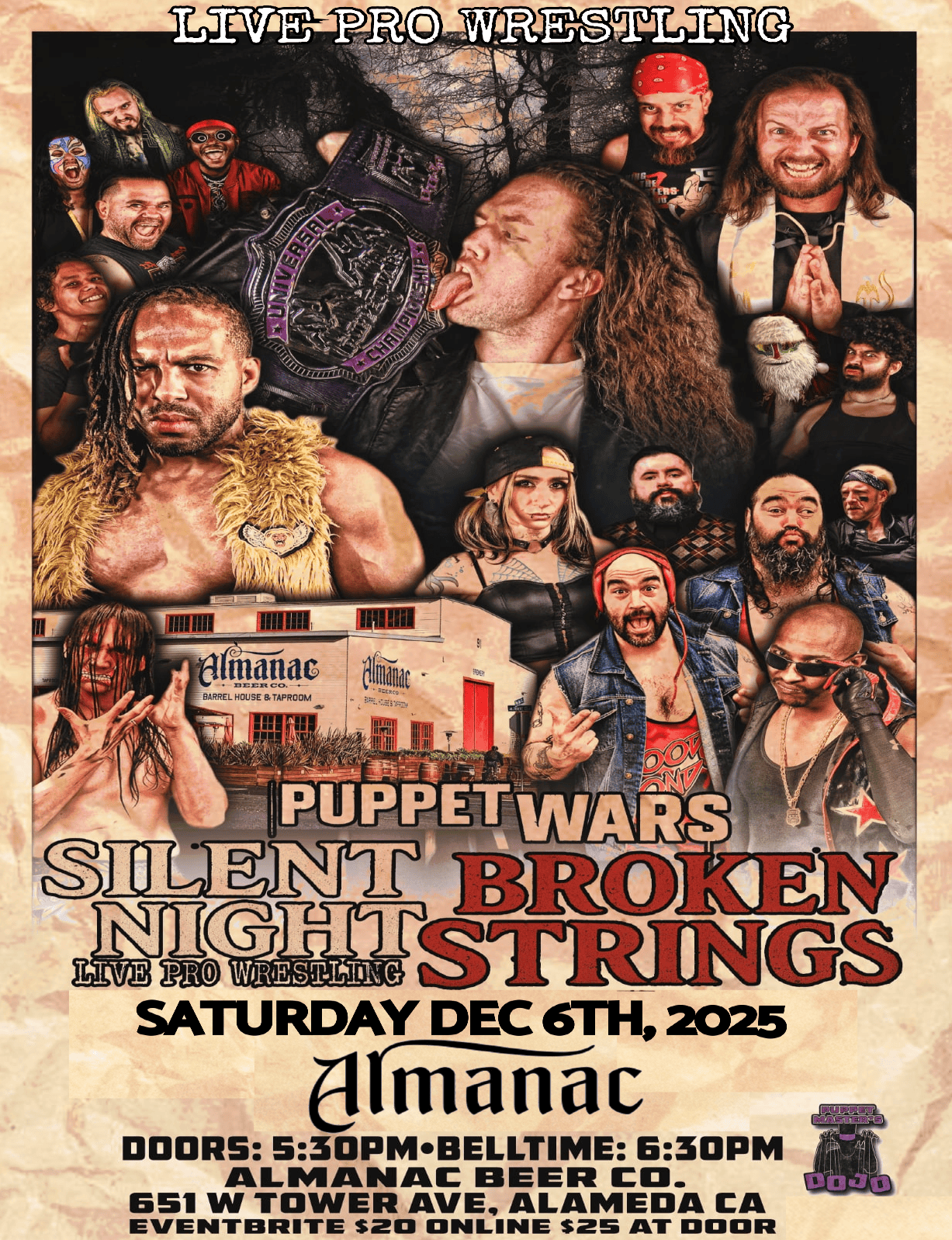 "Puppet Wars" Holiday Puppet Wrestling Chaos (Alameda)