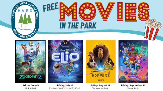 Free Summer Outdoor Movie Nights (Hayward)
