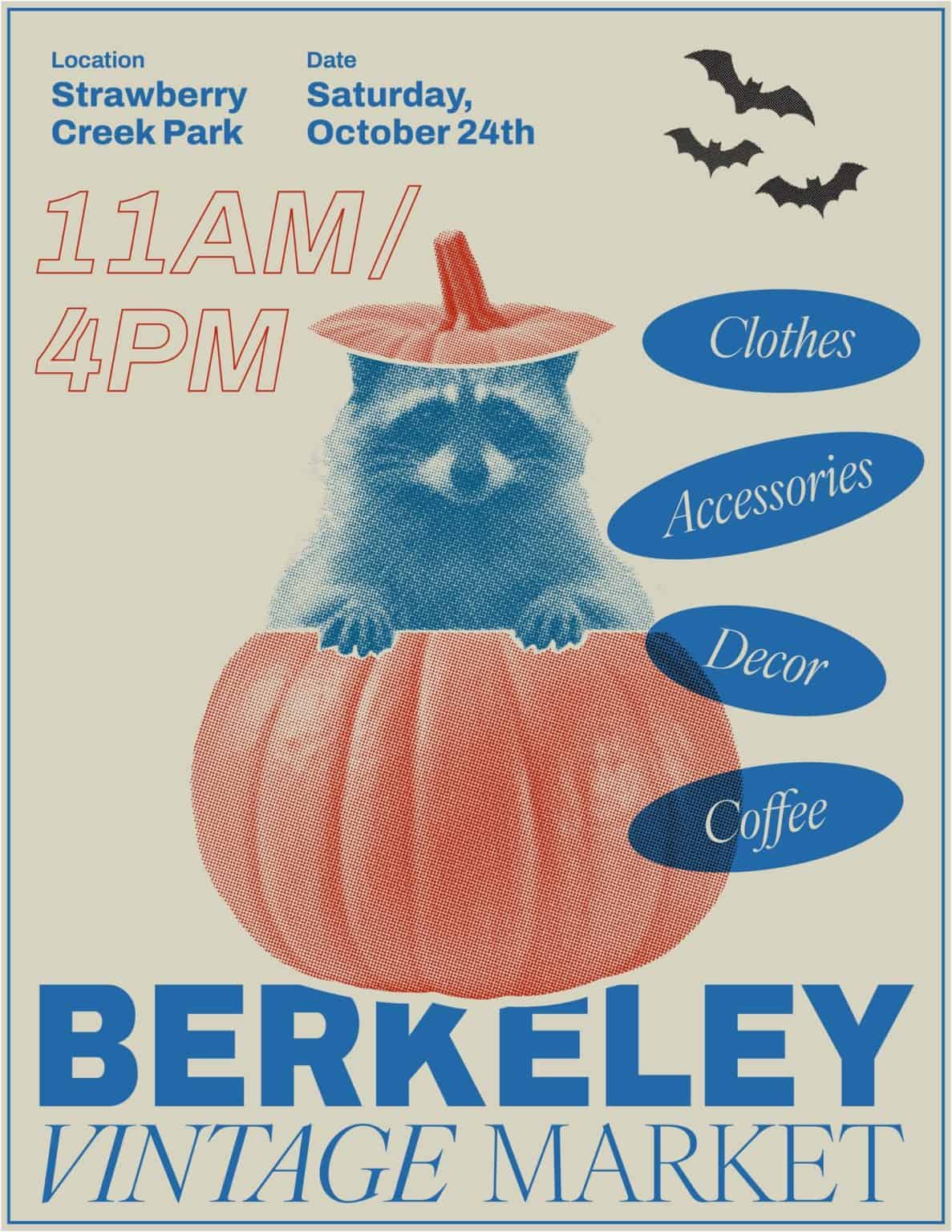 Spooky Fall Vintage Market w/ Raccoon Costumes (Berkeley)