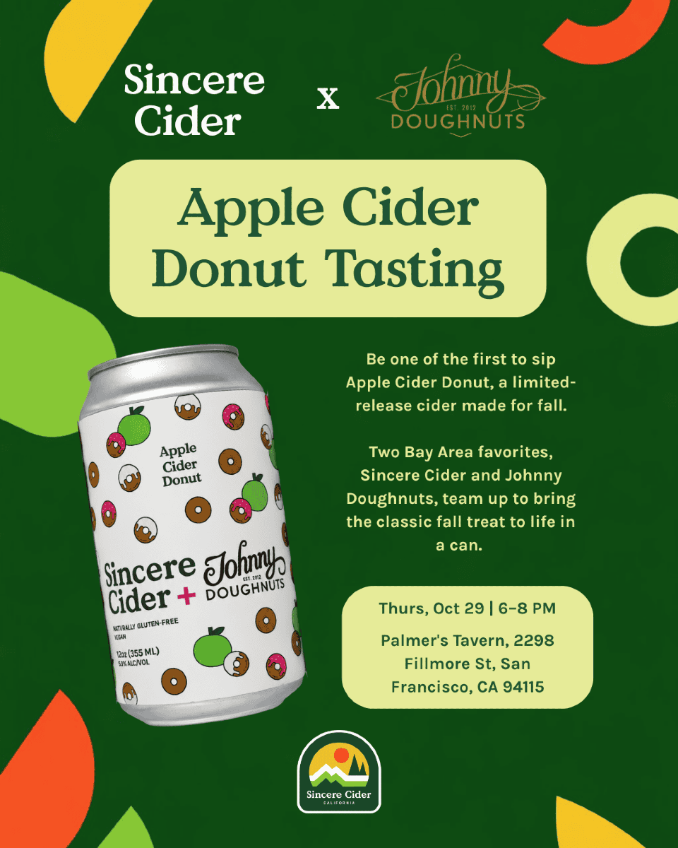 Sincere Cider x Johnny Doughnuts: Apple Cider Donut Tasting at Palmer's ...