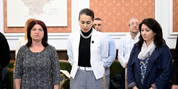 Церемония по полагане на клева от Донка Манова като кмет на Трапоклово