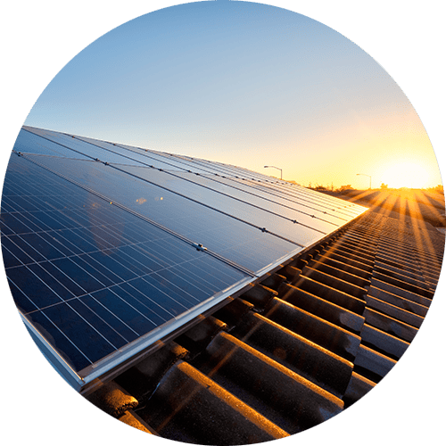 a solar panel on top of a roof.