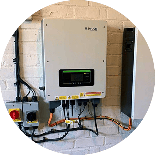 a picture of an electrical device on a brick wall.