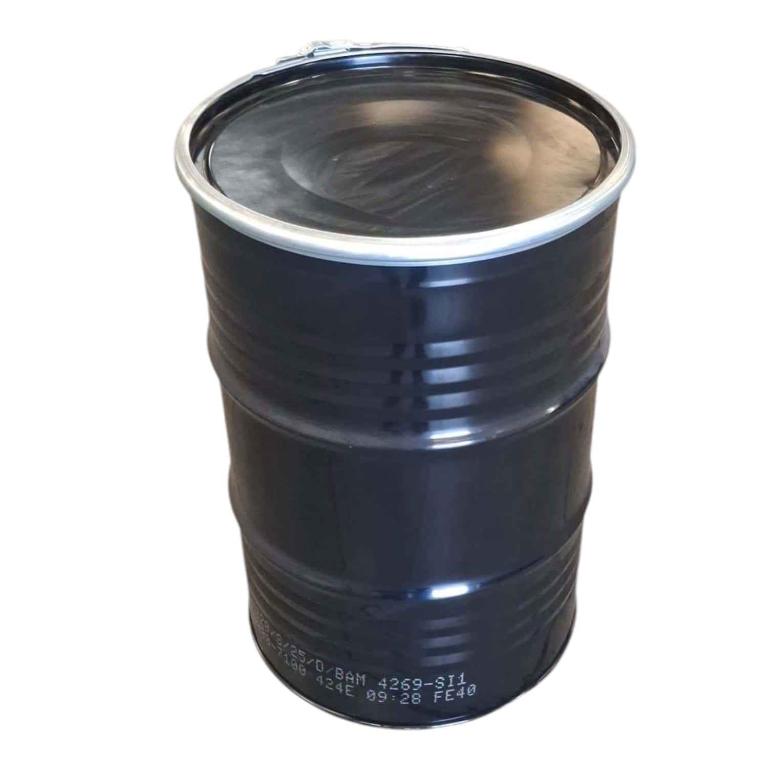 vaten 200l staal dekselvat un zwart sv007