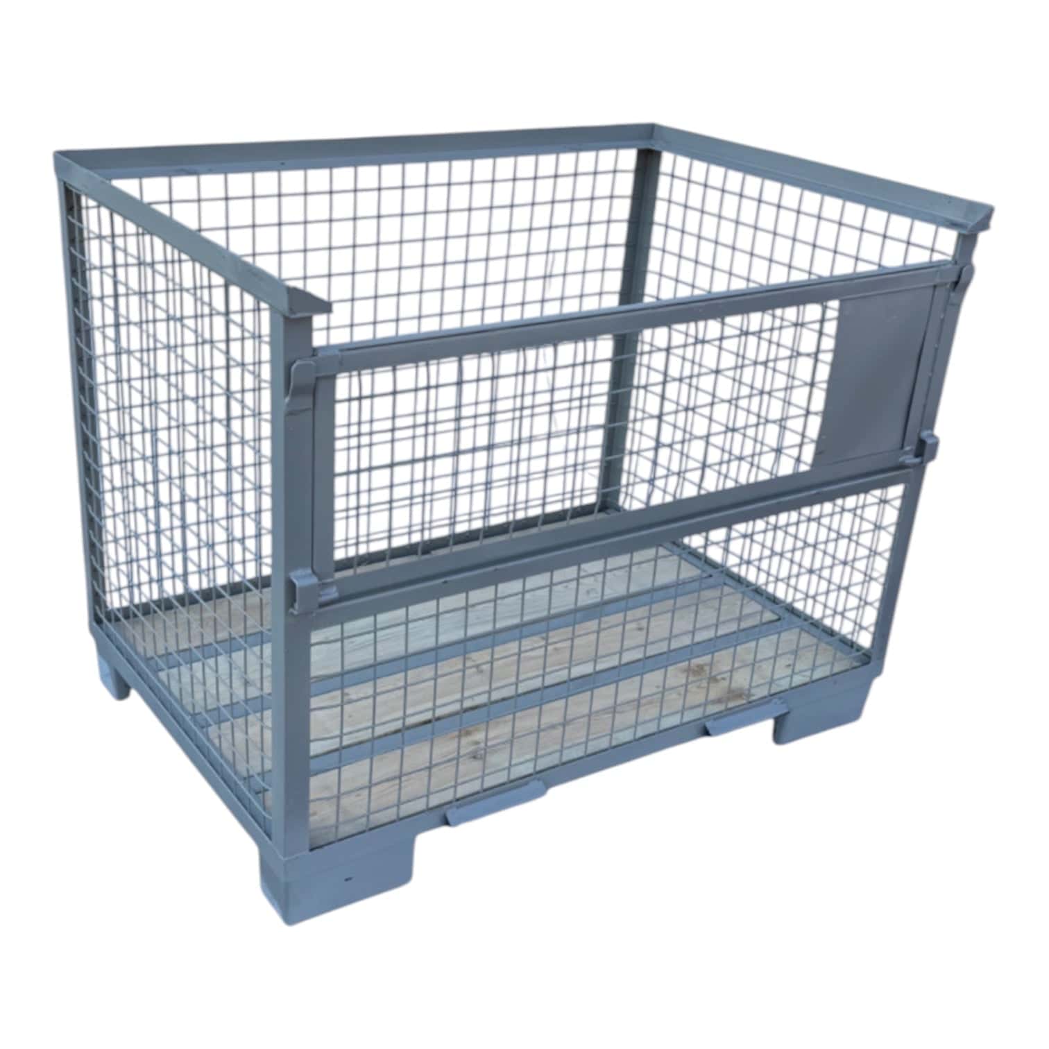 gitterbox gb007a xl hout met staal nieuw grijs 1240 x 1035 x 970 mm