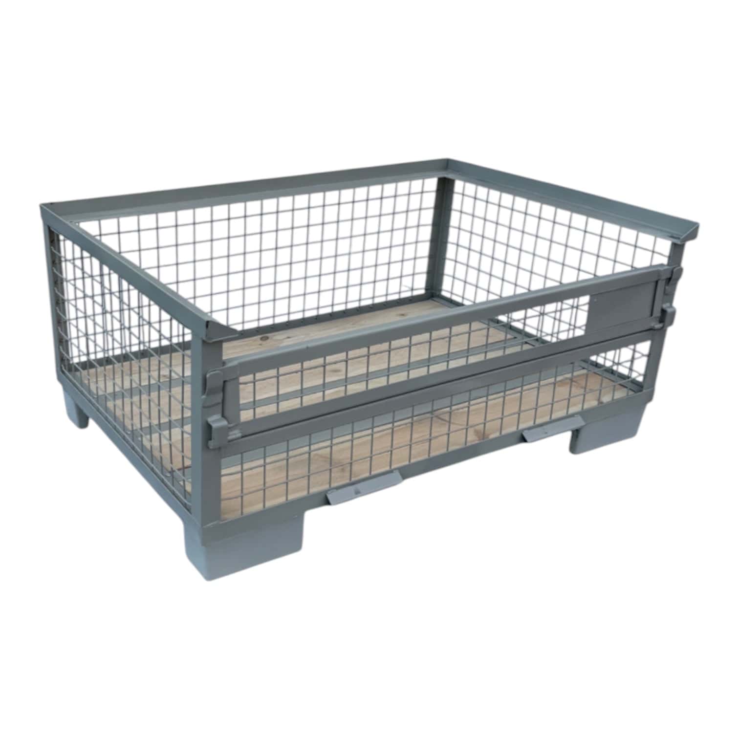 gitterbox gb010a xl half hout met staal nieuw grijs 1240 x 1035 x 550