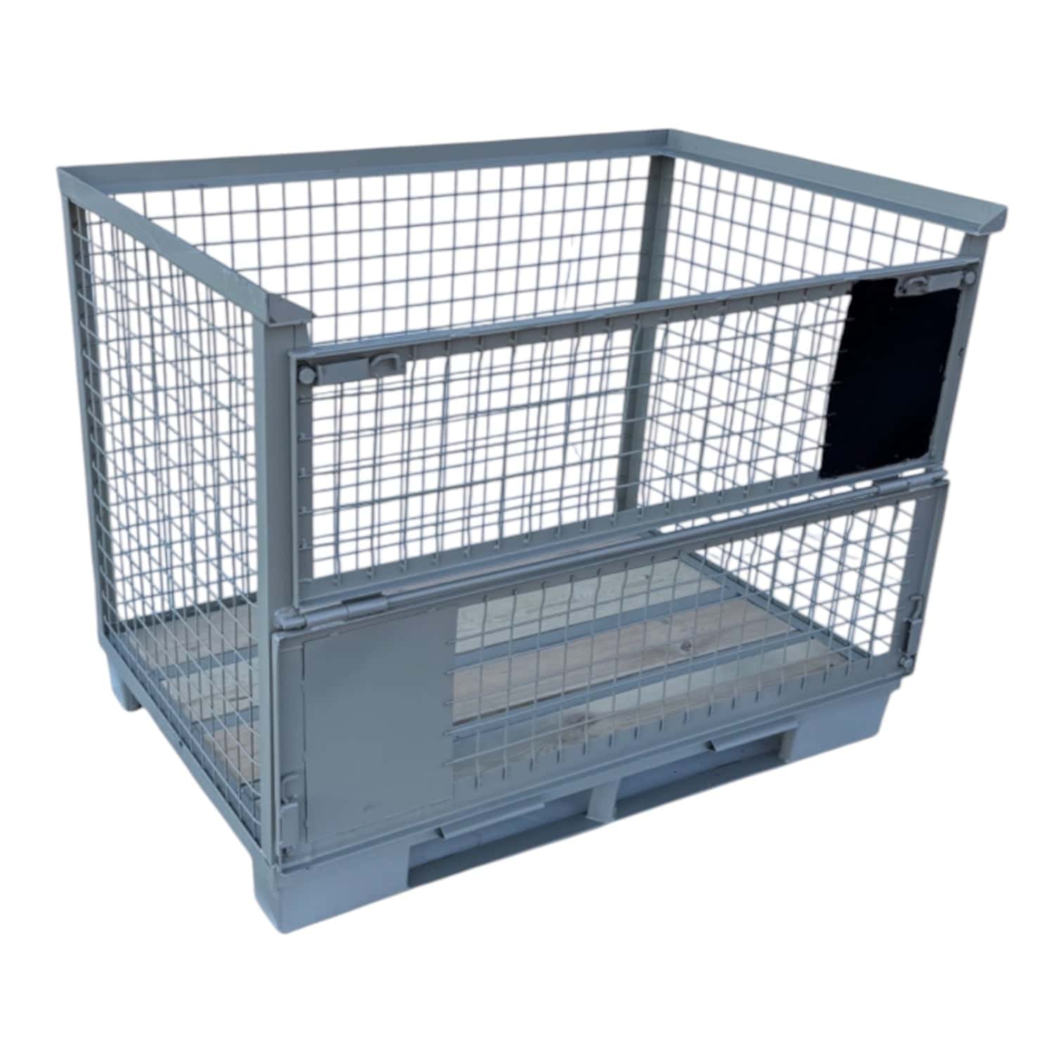 gitterbox gb003 met strippen nieuw grijs 1240 x 835 x 970 mm