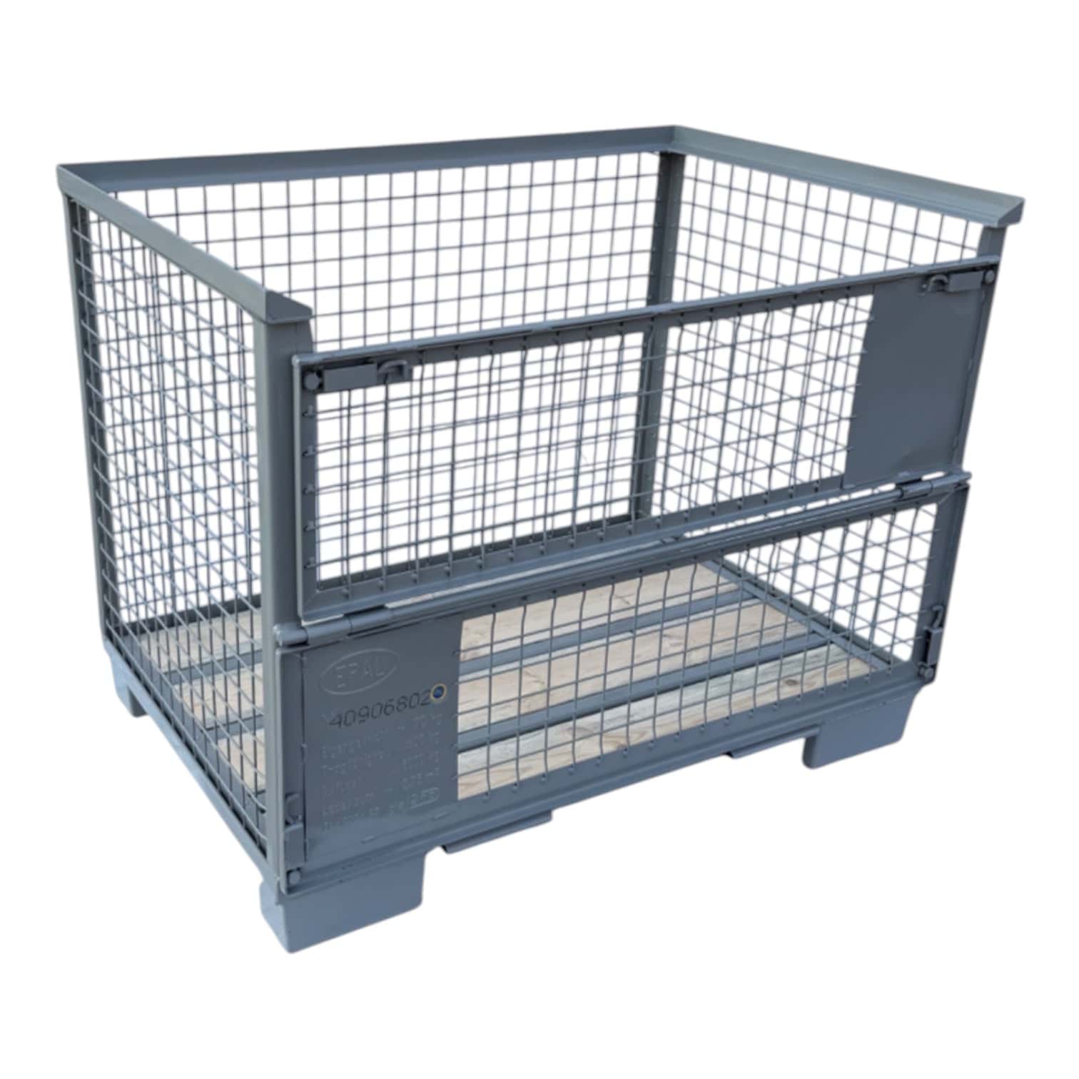 gitterbox gb002 uic norm nieuw grijs 1240 x 835 x 970 mm