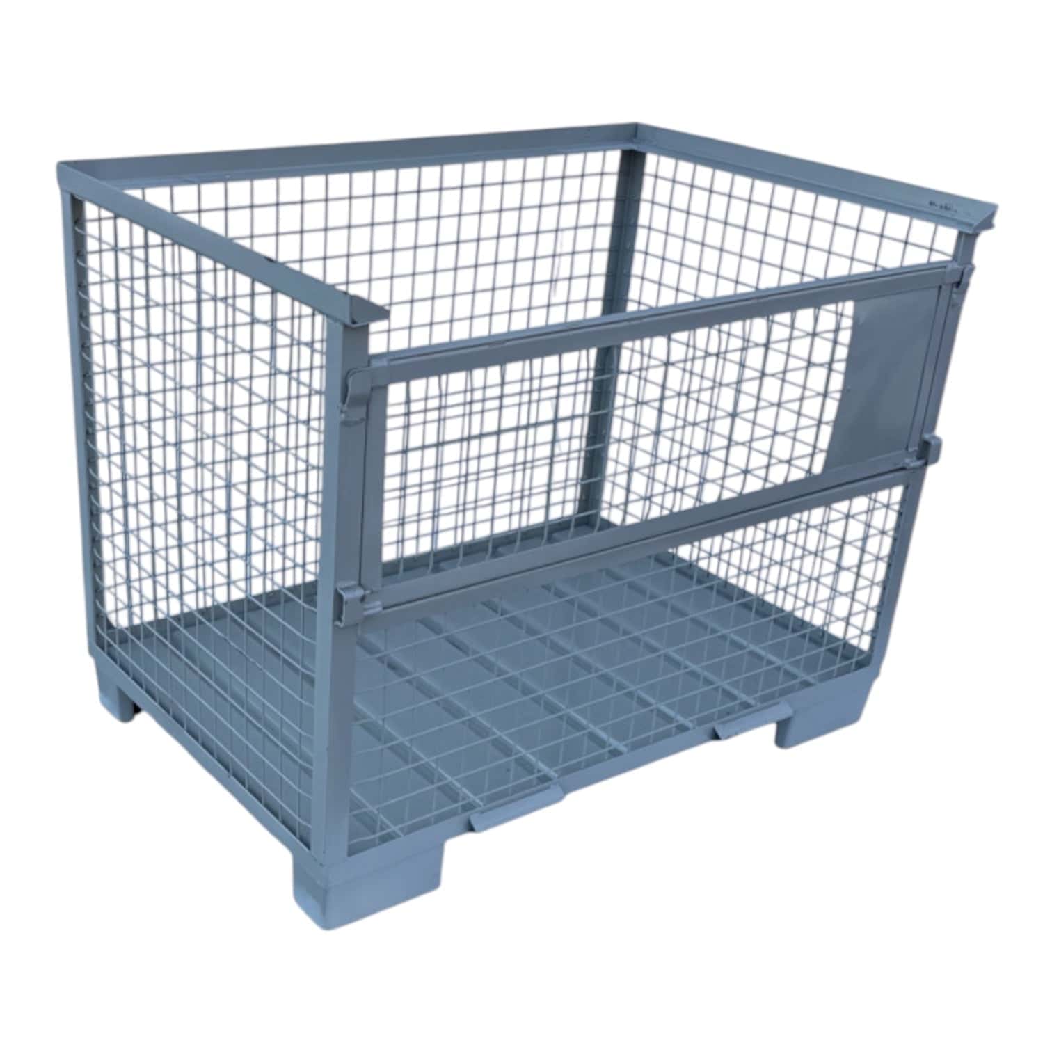 gitterbox gb016 met stalen bodem en 1 klep nieuw 1240 x 835 x 970 mm