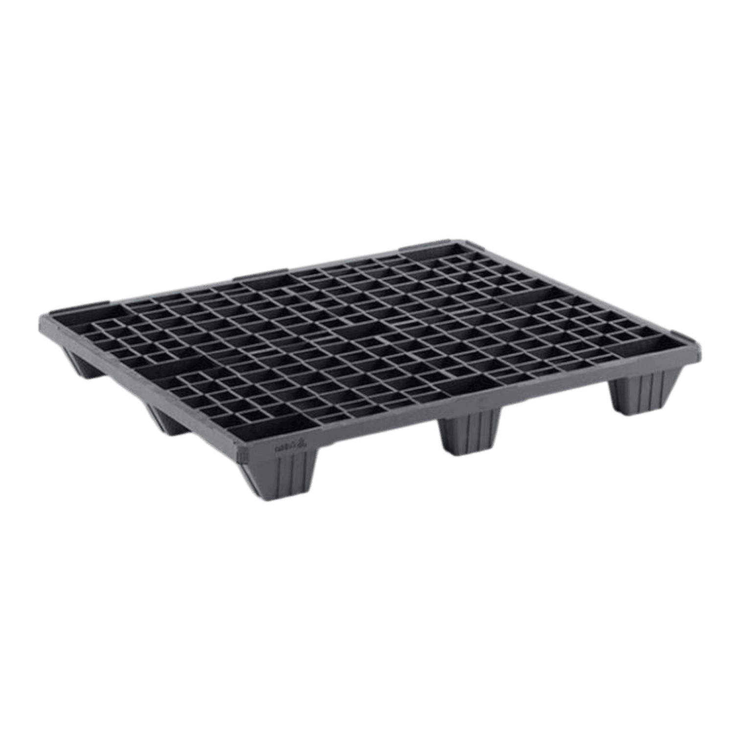 kunststof pallet nestbaar open 1000 x 1200 mm kp004 nieuw, 15 stuks
