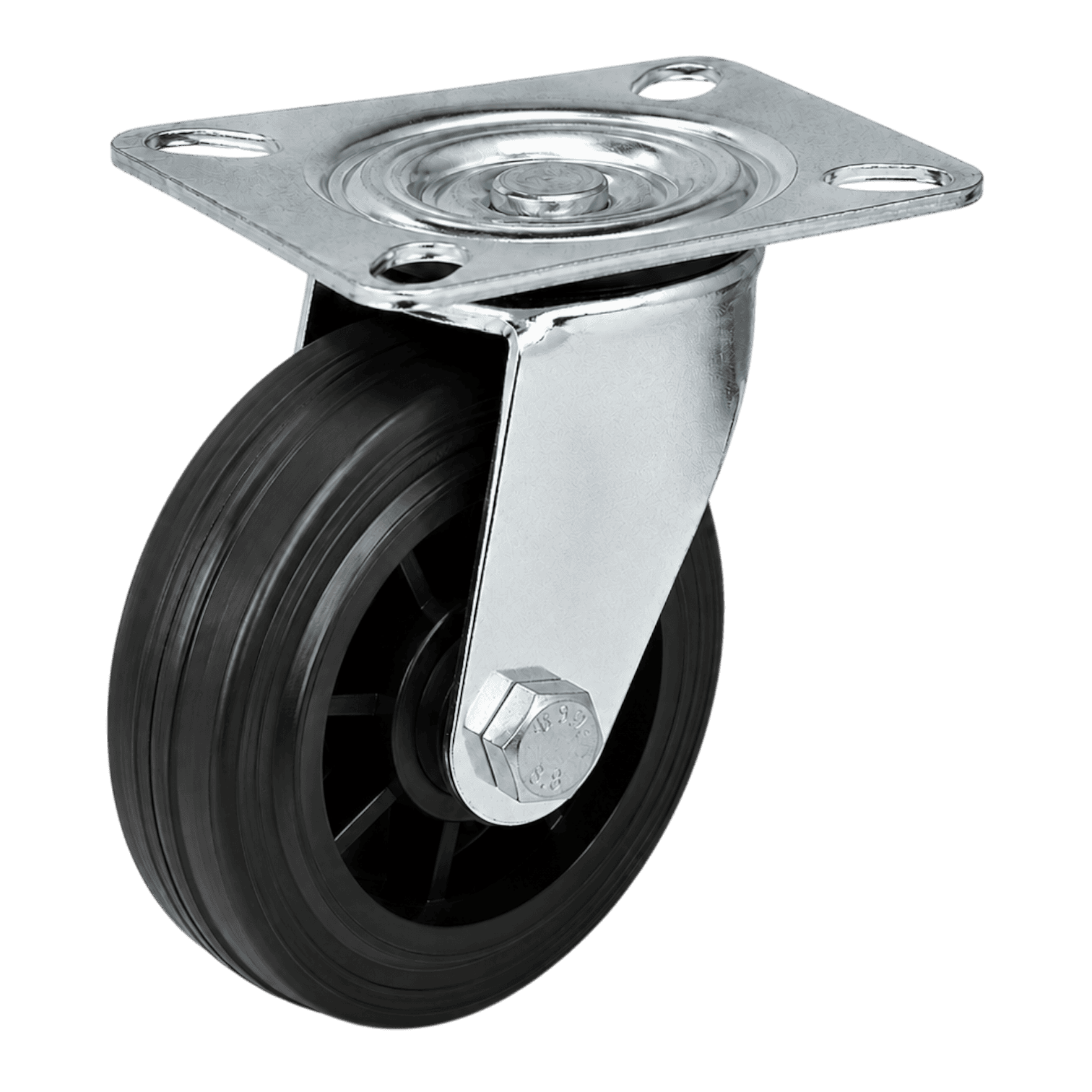 rubberen zwenkwielen 125 mm zw001