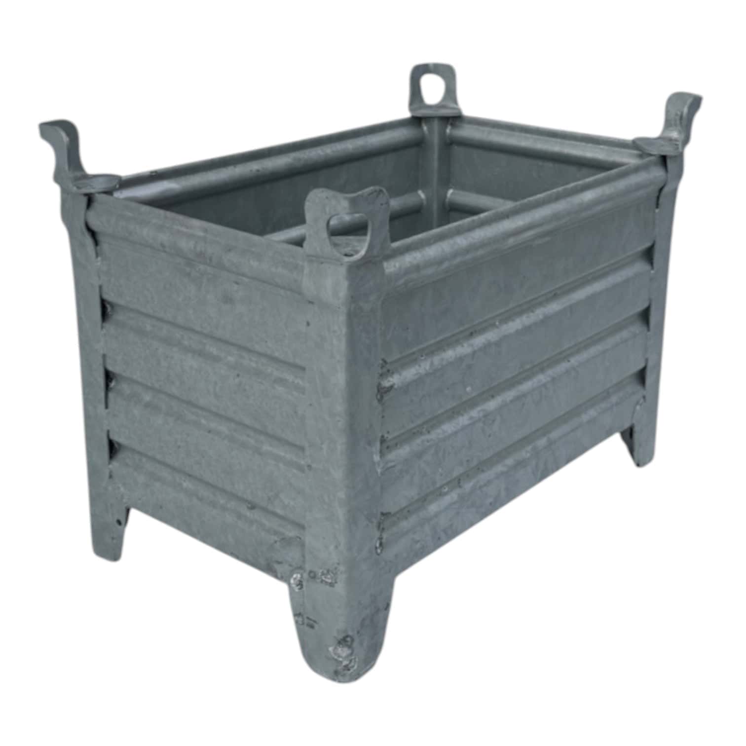 verzinkte stapelbak s geprofileerde staalplaat 800 x 530 x 600 mm