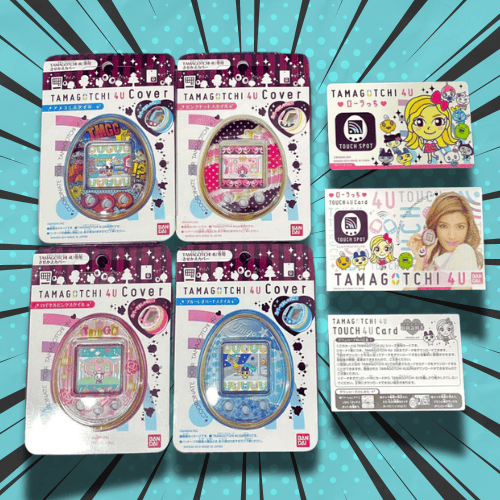 Tamagotchi 4U Touch Card and 4 Covers