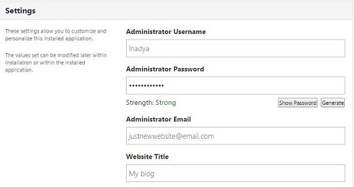 Enter admin username and password