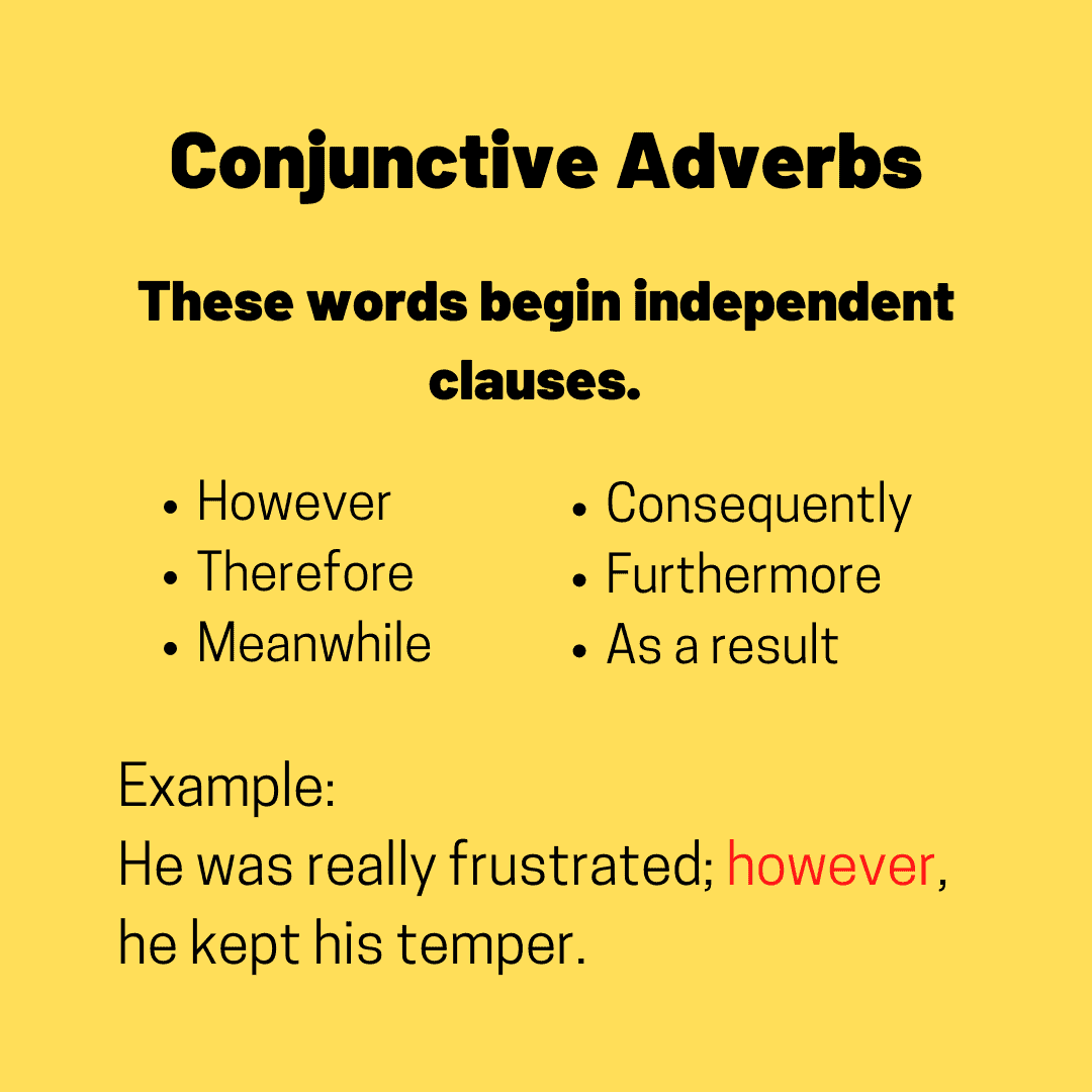 Subordinating Conjunction vs Conjunctive Adverb - TED IELTS