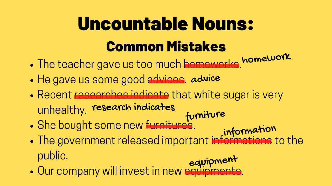 Uncountable Nouns - TED IELTS