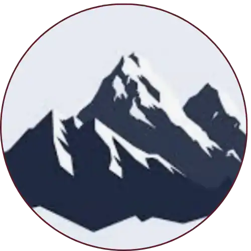 mountain peaks signifying the altitude of the coffee plantations