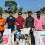 about 323 kg plastic waste was removed, from ​​kuakata beach in bangladesh