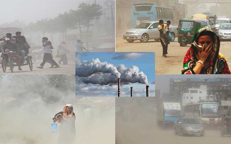 dhakas air pollution is increasing, coughing and breathing problems are increasing