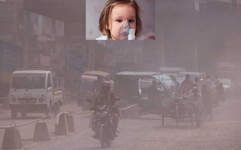 childrens lung function is gradually decreasing due to air pollution