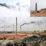 illegal brick kilns are seriously polluting the environment due to black smoke