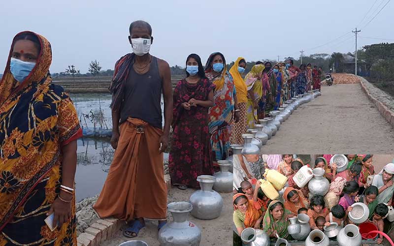 in bangladesh coastal region, cry for clean water in the dry season
