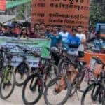 A cycle rally was held at Dhaka University on the occasion of International Youth Day.