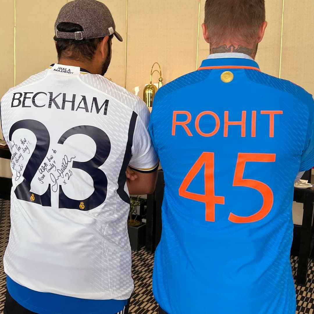 ICC CWC 2023: Rohit Sharma Meets David Beckham In Mumbai