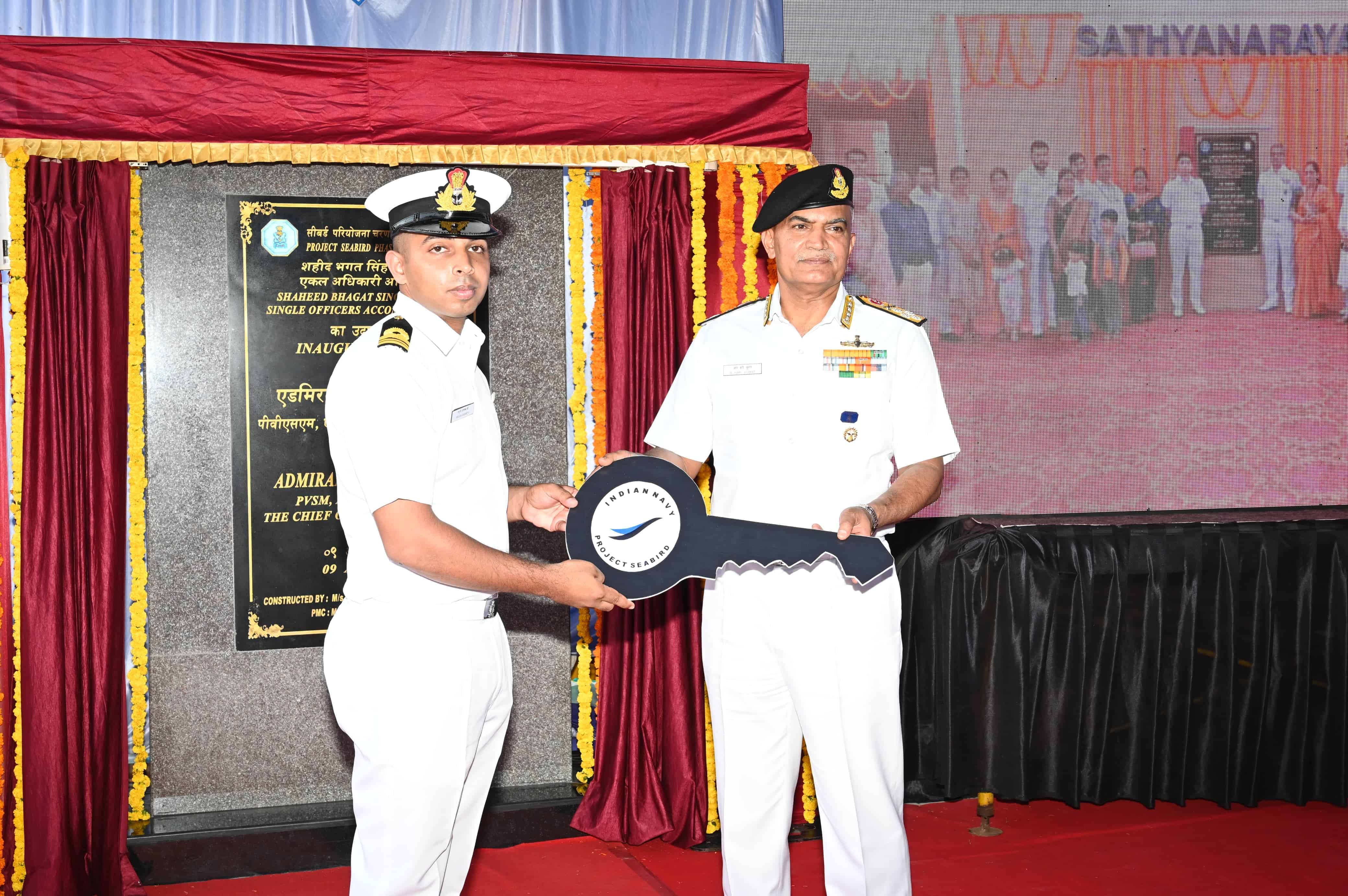 Navy Chief Hari Kumar inaugurates naval pier, residential accommodation ...