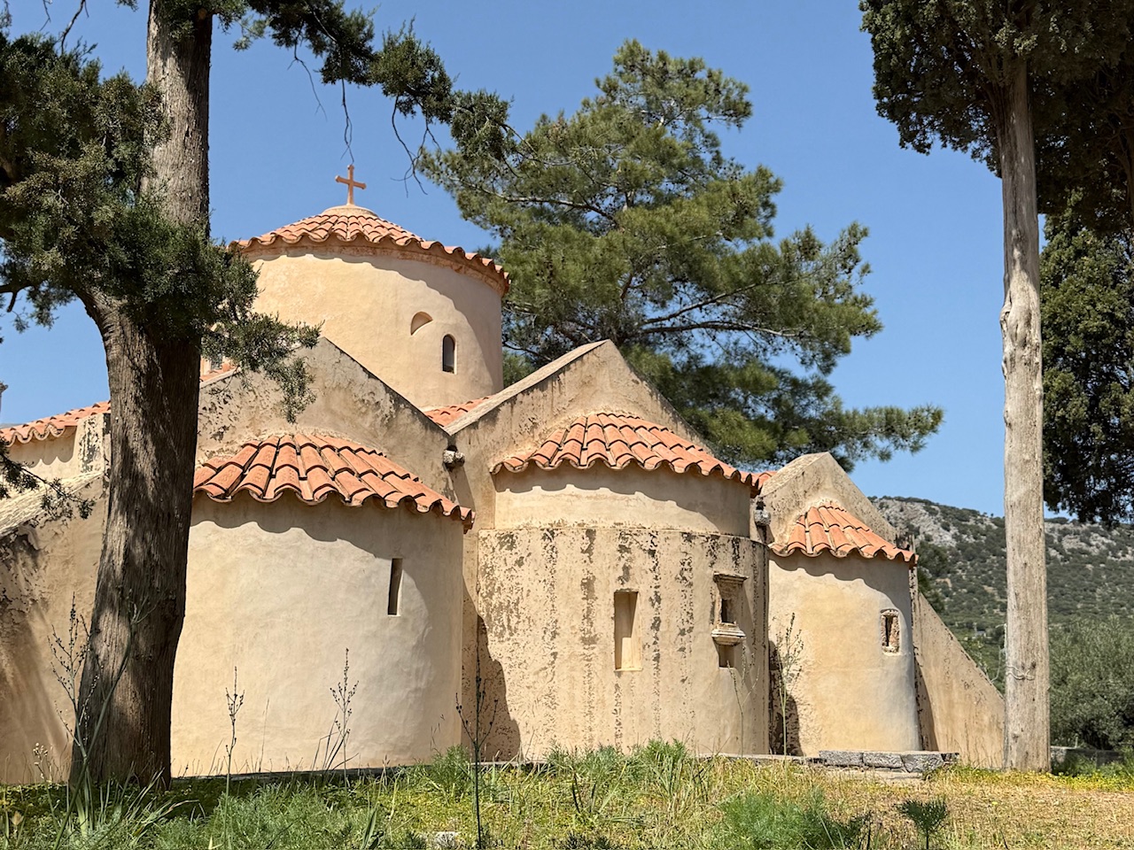 The back of the Church of Panagia Kera in Kritsa Crete