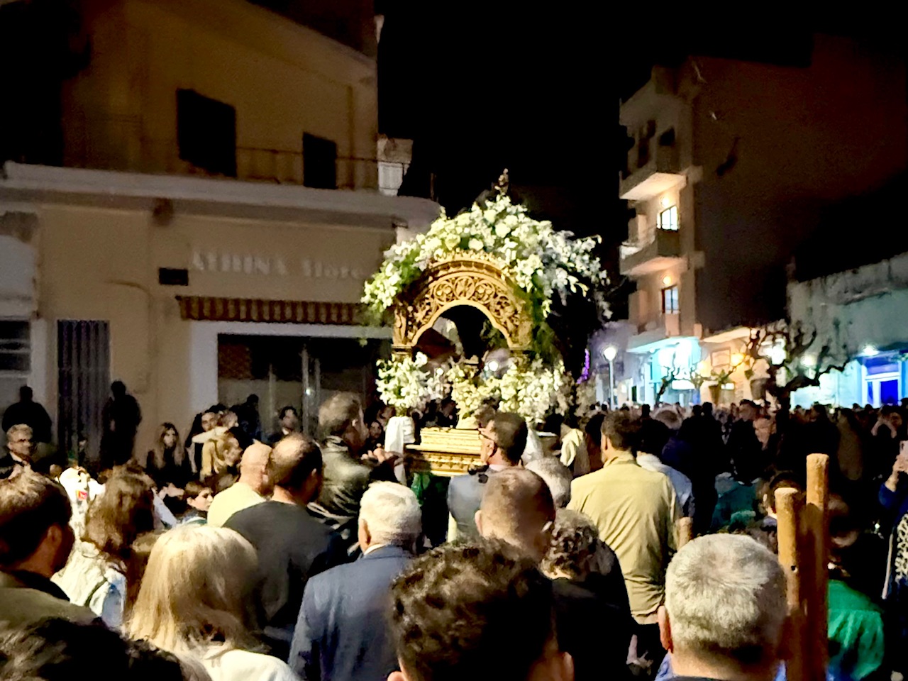 The Epitaphios Procession in Agios Nikolaos during Easter in Crete