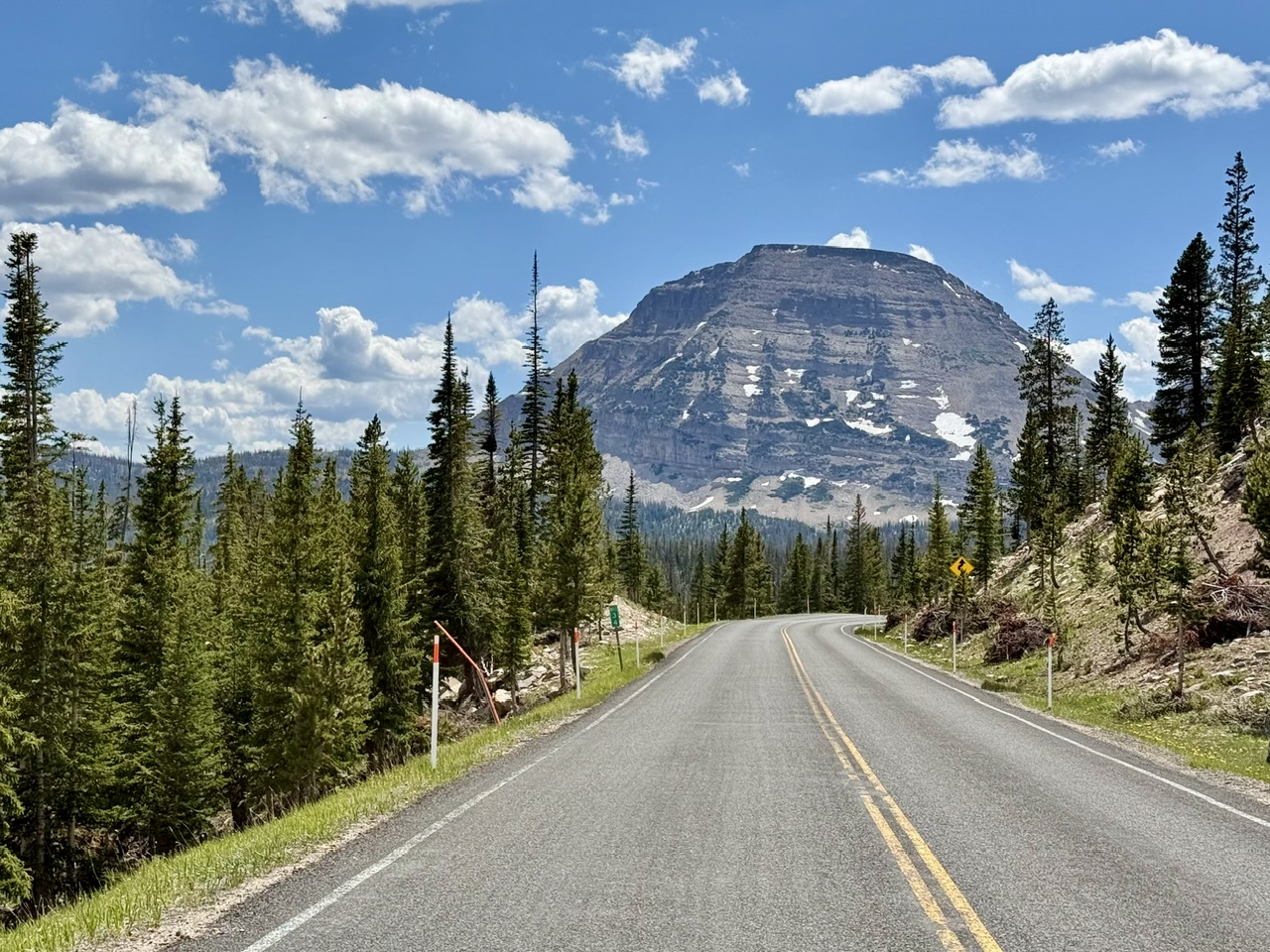 The Mirror Lake Highway with a view of Bald Mountain in Utah