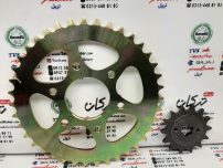 دنده ( طبق ) زنجیر جلو و چرخ عقب موتور پالس NS 200 ان اس و RS ار اس کیفیت درجه 1