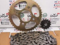 ست دنده ( طبق ) زنجیر جلو و چرخ عقب همراه با زنجیر موتور پالس NS 150 ان اس و AS 150 ای اس کیفیت درجه 1