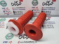 لاستیک سر دسته فرمان گاز و کلاچ با استخوانی موتور تریل فلات پرواز طرح CRF سی ار اف قرمز (جفتی)