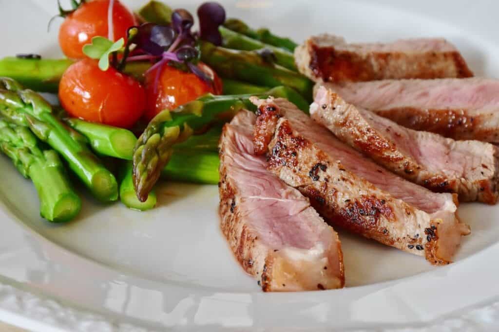 Asparagus, Steak, Veal steak image