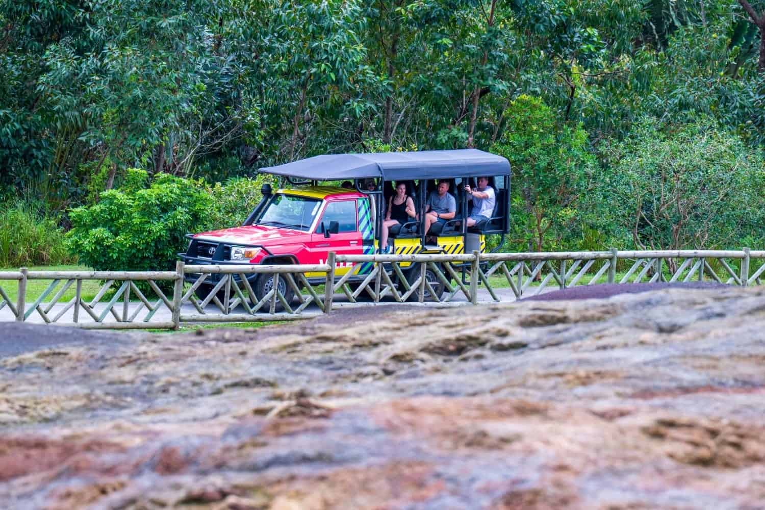 Group visiting Vallé in Mauritius