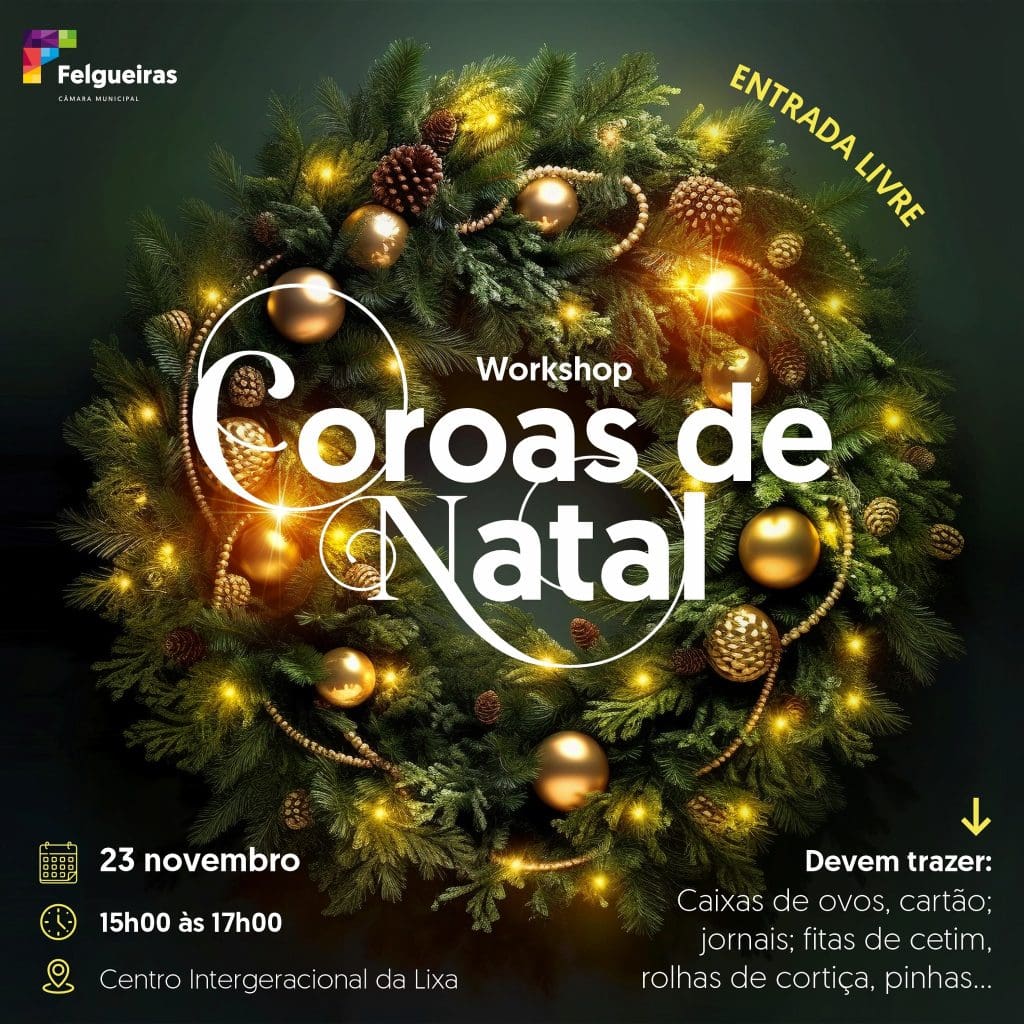 Workshop de Coroas de Natal decorre no Centro Intergeracional da Lixa
