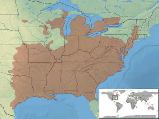 Five-Lined Skink Map