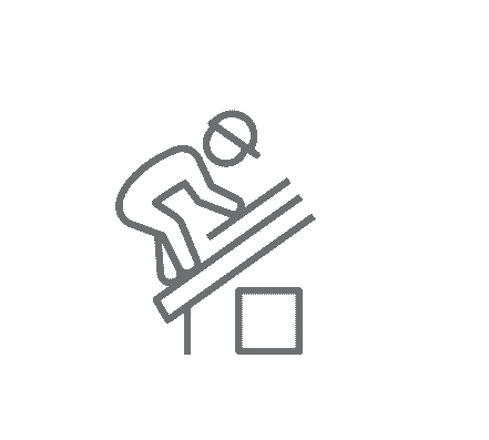 Icon depicting installation of solar panels as part of a n EV charging station