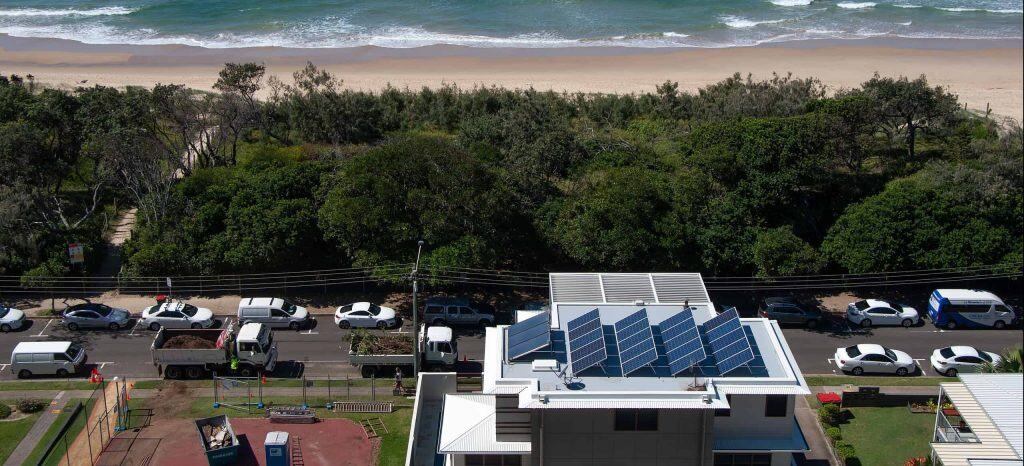 Gold Coast home with solar panels on the roof