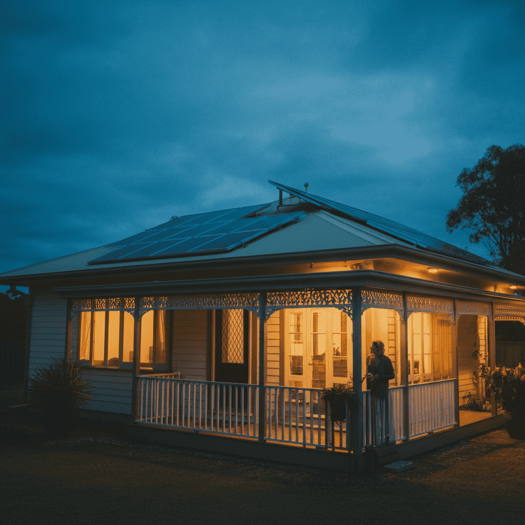 Queensland home with solar panels