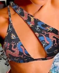 Dragon Print One Shoulder Cutout Front Bikini Set - Image 3